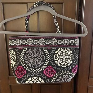 Vera Bradley Black and Pink Patterned Tote